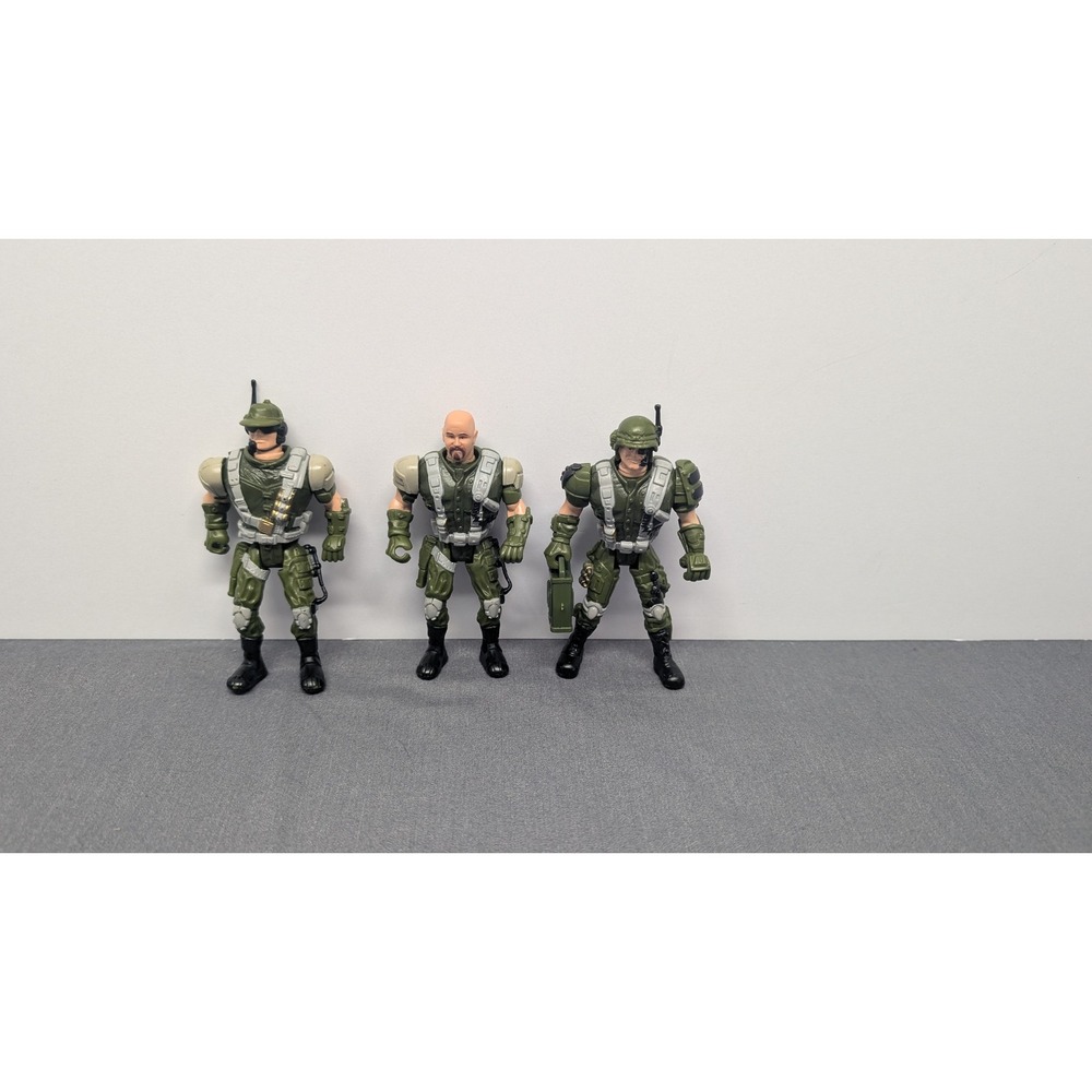 Lanard The Corps Action Figures 3-Pack 4in Green Military Soldier Toys Plastic